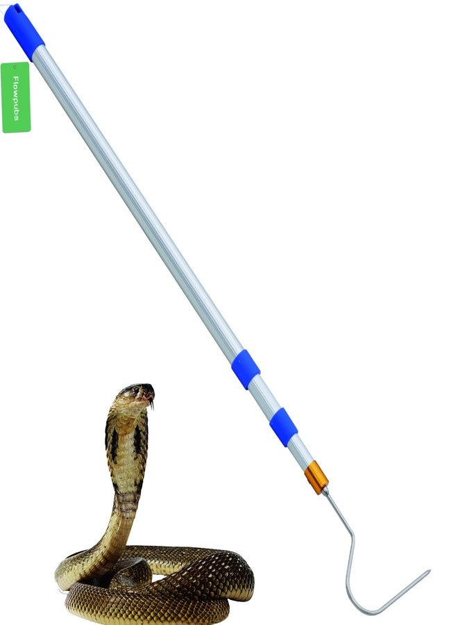Flowpubs 36"-83" Telescoping Snake Hook - Professional Outdoor/Home Reptile Tool, Aircraft-Grade Aluminum Pole & Stainless Steel Hook, Holds 50lbs - Image 1